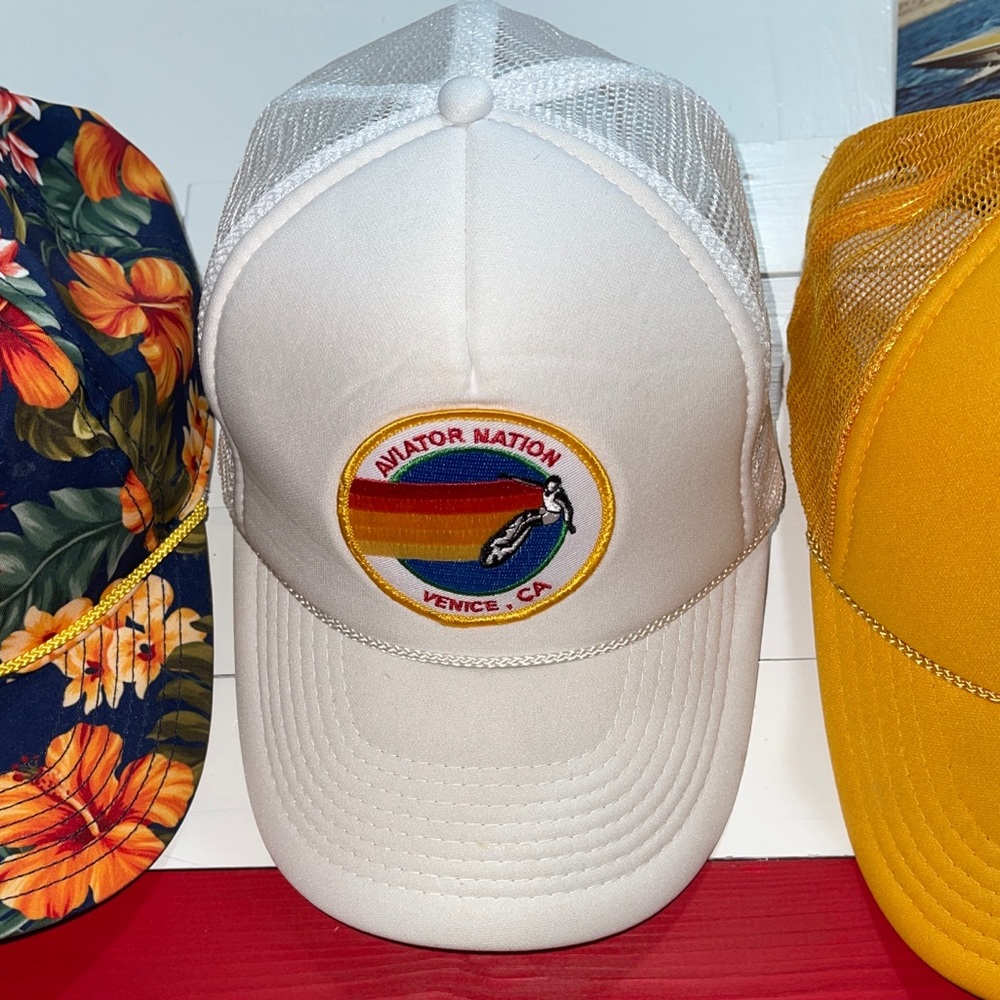 Awesome Aviator Nation White Trucker Hat SOLD OUT ONLINE